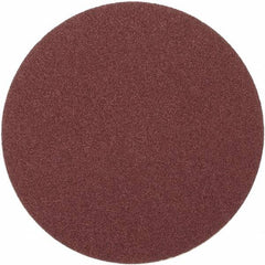 Merit Abrasives - 8" Diam, 40 Grit Aluminum Oxide Adhesive PSA Disc - Very Coarse, Black, Cloth Backing, Flexible - Benchmark Tooling