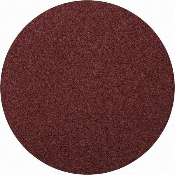 Merit Abrasives - 8" Diam, 50 Grit Aluminum Oxide Adhesive PSA Disc - Coarse Grade, Black, Cloth Backing, Flexible - Benchmark Tooling