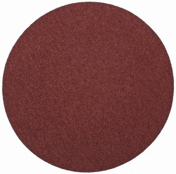 Merit Abrasives - 10" Diam, 40 Grit Aluminum Oxide Adhesive PSA Disc - Very Coarse, Black, Cloth Backing, Flexible - Benchmark Tooling