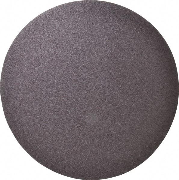 Merit Abrasives - 12" Diam, 36 Grit Aluminum Oxide Adhesive PSA Disc - Very Coarse, Black, Cloth Backing, Flexible - Benchmark Tooling