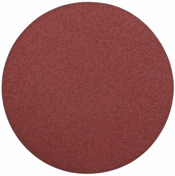 Merit Abrasives - 20" Diam, 40 Grit Aluminum Oxide Adhesive PSA Disc - Very Coarse, Black, Cloth Backing, Flexible - Benchmark Tooling