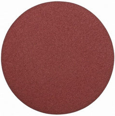 Merit Abrasives - 20" Diam, 40 Grit Aluminum Oxide Adhesive PSA Disc - Very Coarse, Black, Cloth Backing, Flexible - Benchmark Tooling
