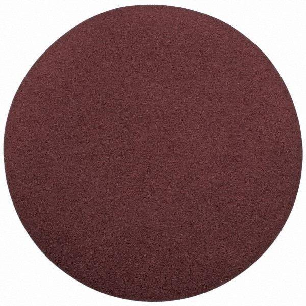 Merit Abrasives - 20" Diam, 100 Grit Aluminum Oxide Adhesive PSA Disc - Medium Grade, Black, Cloth Backing, Flexible, Use with Stationary Disc Sanders - Benchmark Tooling