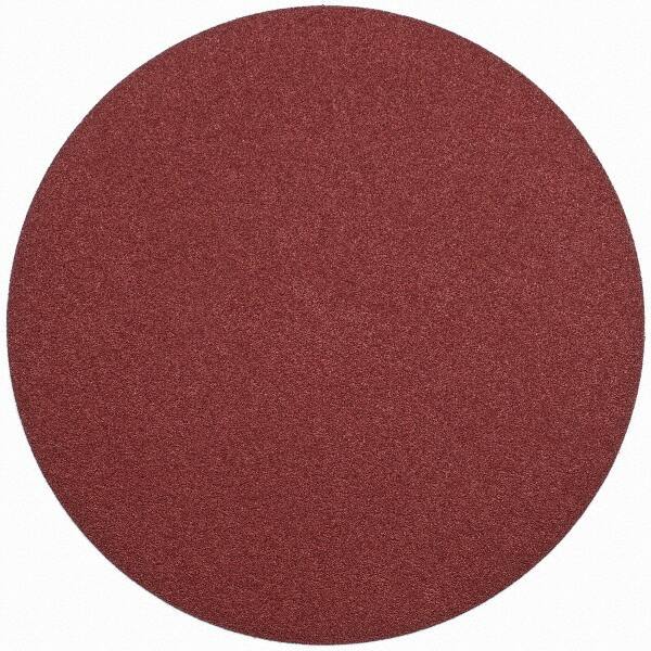 Merit Abrasives - 24" Diam, 36 Grit Aluminum Oxide Adhesive PSA Disc - Very Coarse, Black, Cloth Backing, Flexible - Benchmark Tooling