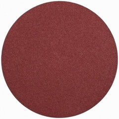 Merit Abrasives - 24" Diam, 36 Grit Aluminum Oxide Adhesive PSA Disc - Very Coarse, Black, Cloth Backing, Flexible - Benchmark Tooling