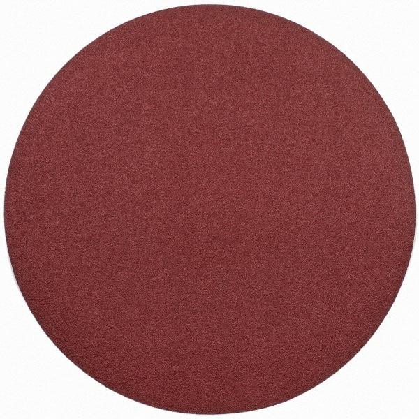 Merit Abrasives - 24" Diam, 50 Grit Aluminum Oxide Adhesive PSA Disc - Coarse Grade, Black, Cloth Backing, Flexible, Use with Stationary Disc Sanders - Benchmark Tooling