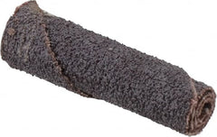 Merit Abrasives - 3/8" Max Roll Diam x 1-1/2" OAL, 60 Grit Aluminum Oxide Straight Cartridge Roll - 1/8" Pilot Hole Diam, Medium Grade - Benchmark Tooling