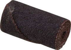 Merit Abrasives - 3/4" Max Roll Diam x 1-1/2" OAL, 60 Grit Aluminum Oxide Straight Cartridge Roll - 3/16" Pilot Hole Diam, Medium Grade - Benchmark Tooling