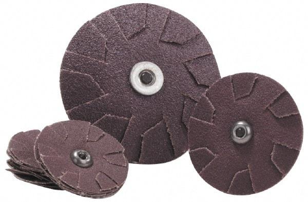 Merit Abrasives - 60 Grit, 2-1/2 Inch Diameter, Flexible Overlap Slotted Disc - Coated - Benchmark Tooling