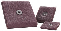 Merit Abrasives - 120 Grit, Fine Grade, Aluminum Oxide Square Pad - 3" Long x 3" Wide x 1/4" Thick, 12,000 Max RPM - Benchmark Tooling