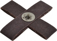Merit Abrasives - 60 Grit, Medium Grade, Aluminum Oxide Cross Pad - 4" Long x 4" Wide x 1" Thick, 8 Ply, 12,000 Max RPM - Benchmark Tooling
