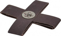 Merit Abrasives - 120 Grit, Fine Grade, Aluminum Oxide Cross Pad - 4" Long x 4" Wide x 1" Thick, 8 Ply, 12,000 Max RPM - Benchmark Tooling