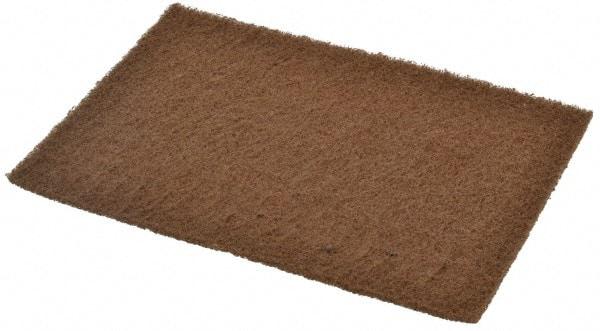 Norton - Medium Grade, Aluminum Oxide Hand Pad - Tan, 6" Wide x 9" Long, Nonwoven - Benchmark Tooling