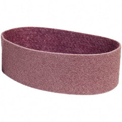 Merit Abrasives - 4" Wide x 36" OAL, Aluminum Oxide Abrasive Belt - Aluminum Oxide, Medium, Nonwoven - Benchmark Tooling