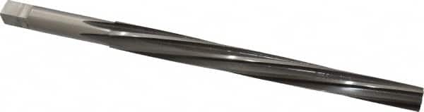 Made in USA - #8 Pin, 0.505" Diam, 0.3971" Small End, 7/16" Diam Straight Shank, 5-3/16" Flute, Taper Pin Reamer - Benchmark Tooling