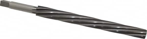 Made in USA - #12 Pin, 1.05" Diam, 0.842" Small End, 3/4" Diam Straight Shank, 10" Flute, Taper Pin Reamer - Benchmark Tooling