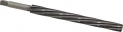 Made in USA - #12 Pin, 1.05" Diam, 0.842" Small End, 3/4" Diam Straight Shank, 10" Flute, Taper Pin Reamer - Benchmark Tooling
