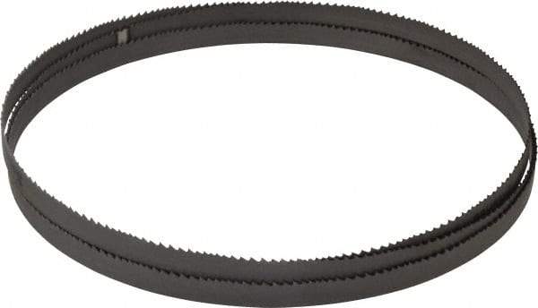 Starrett - 6 to 10 TPI, 7' 5" Long x 1/2" Wide x 0.035" Thick, Welded Band Saw Blade - Bi-Metal, Toothed Edge, Raker Tooth Set, Contour Cutting - Benchmark Tooling