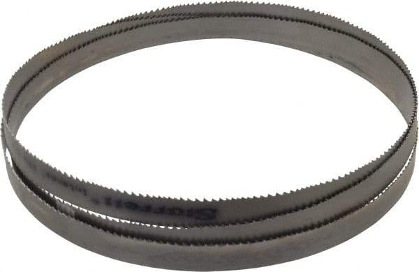 Starrett - 6 to 10 TPI, 7' 8-1/2" Long x 3/4" Wide x 0.035" Thick, Welded Band Saw Blade - Bi-Metal, Toothed Edge, Raker Tooth Set, Contour Cutting - Benchmark Tooling
