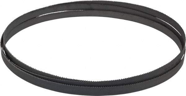 Starrett - 10 to 14 TPI, 7' 9-1/2" Long x 1/2" Wide x 0.035" Thick, Welded Band Saw Blade - Bi-Metal, Toothed Edge, Raker Tooth Set, Contour Cutting - Benchmark Tooling