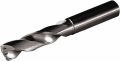 Seco - 12mm 140° Solid Carbide Jobber Drill - Bright Finish, Right Hand Cut, Spiral Flute, Straight Shank, 118mm OAL - Benchmark Tooling