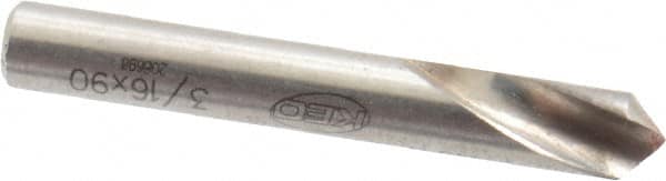 Keo - 3/16" Head Diam, 3/16" Shank Diam, 1 Flute 90° High Speed Steel Countersink - Benchmark Tooling