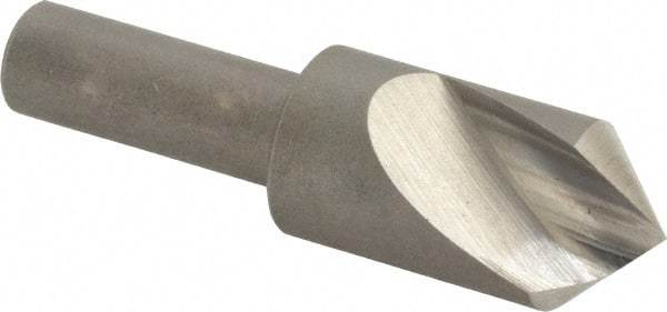 Keo - 5/8" Head Diam, 3/8" Shank Diam, 1 Flute 90° High Speed Steel Countersink - Bright Finish, 2-1/4" OAL, Single End, Straight Shank, Right Hand Cut - Benchmark Tooling