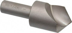 Keo - 1" Head Diam, 1/2" Shank Diam, 1 Flute 100° High Speed Steel Countersink - Bright Finish, 2-3/4" OAL, Single End, Straight Shank, Right Hand Cut - Benchmark Tooling