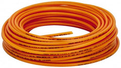 Parker - 11/64" ID x 1/4" OD, 0.04" Wall Thickness, 100' Long, Polyethylene Tube - Orange, 120 Max psi, -80 to 150°F - Benchmark Tooling