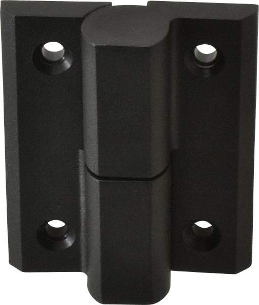 Sugatsune - 2-59/64" Long x 2-23/64" Wide x 0.275" Thick, Fiberglass Reinforced Polyamide Lift-Off Hinge - Black Finish, 2 Knuckles, 4 Holes, 0.787" Pin Diam - Benchmark Tooling