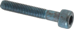 Metric Blue - M5x0.80 Metric Coarse Hex Socket Drive, Socket Cap Screw - Grade 12.9 Alloy Steel, Metric Blue Finish, Partially Threaded, 30mm Length Under Head - Benchmark Tooling