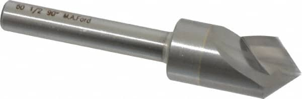 M.A. Ford - 1/2" Head Diam, 1/4" Shank Diam, 1 Flute 90° Solid Carbide Countersink - Benchmark Tooling