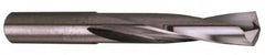 Atrax - 10.5mm 135° Spiral Flute Solid Carbide Screw Machine Drill Bit - Bright Finish, Right Hand Cut, 2" Flute Length, 3-3/8" OAL, Split Point, Straight Shank - Benchmark Tooling