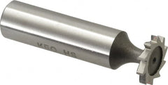 Keo - 5/8" Diam x 3/32" Face Width, High Speed Steel, 10 Teeth, Shank Connection Woodruff Keyseat Cutter - Uncoated, 2-3/32" OAL x 1/2" Shank, Straight Teeth, ANSI 305, Old Standard 3 - Benchmark Tooling