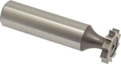 Keo - 5/8" Diam x 1/8" Face Width, High Speed Steel, 10 Teeth, Shank Connection Woodruff Keyseat Cutter - Uncoated, 2-1/8" OAL x 1/2" Shank, Straight Teeth, ANSI 405, Old Standard 5 - Benchmark Tooling