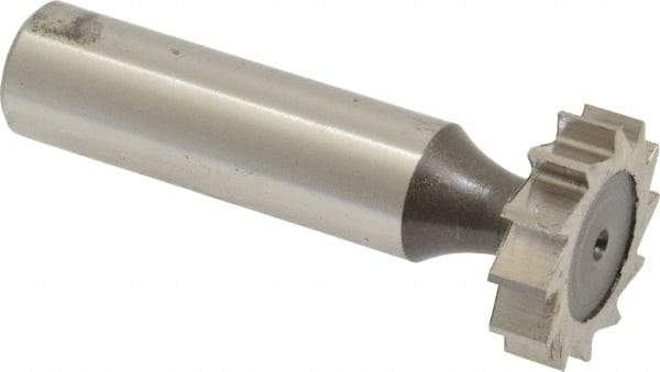 Keo - 7/8" Diam x 7/32" Face Width, High Speed Steel, 12 Teeth, Shank Connection Woodruff Keyseat Cutter - Uncoated, 2-7/32" OAL x 1/2" Shank, Straight Teeth, ANSI 707, Old Standard 12 - Benchmark Tooling