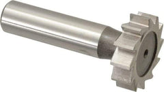 Keo - 1-1/8" Diam x 5/16" Face Width, High Speed Steel, 12 Teeth, Shank Connection Woodruff Keyseat Cutter - Uncoated, 2-5/16" OAL x 1/2" Shank, Straight Teeth, ANSI 1009, Old Standard C - Benchmark Tooling