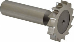 Keo - 1-1/4" Diam x 7/32" Face Width, High Speed Steel, 14 Teeth, Shank Connection Woodruff Keyseat Cutter - Uncoated, 2-7/32" OAL x 1/2" Shank, Straight Teeth, ANSI 710, Old Standard 20 - Benchmark Tooling