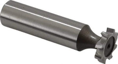 Keo - 5/8" Diam x 1/8" Face Width, High Speed Steel, 8 Teeth, Shank Connection Woodruff Keyseat Cutter - Uncoated, 2-1/8" OAL x 1/2" Shank, Staggered Teeth, ANSI 405, Old Standard 5 - Benchmark Tooling