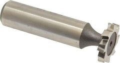 Keo - 3/4" Diam x 1/8" Face Width, High Speed Steel, 8 Teeth, Shank Connection Woodruff Keyseat Cutter - Uncoated, 2-1/8" OAL x 1/2" Shank, Staggered Teeth, ANSI 406, Old Standard 7 - Benchmark Tooling