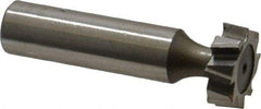 Keo - 3/4" Diam x 1/4" Face Width, High Speed Steel, 8 Teeth, Shank Connection Woodruff Keyseat Cutter - Uncoated, 2-1/4" OAL x 1/2" Shank, Staggered Teeth, ANSI 806, Old Standard 91 - Benchmark Tooling