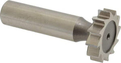 Keo - 7/8" Diam x 1/4" Face Width, High Speed Steel, 10 Teeth, Shank Connection Woodruff Keyseat Cutter - Uncoated, 2-1/4" OAL x 1/2" Shank, Staggered Teeth, ANSI 807, Old Standard A - Benchmark Tooling