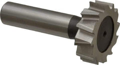 Keo - 1-1/4" Diam x 3/8" Face Width, High Speed Steel, 12 Teeth, Shank Connection Woodruff Keyseat Cutter - Uncoated, 2-3/8" OAL x 1/2" Shank, Staggered Teeth, ANSI 1210, Old Standard E - Benchmark Tooling