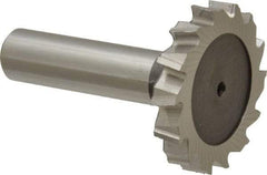 Keo - 1-1/2" Diam x 1/4" Face Width, High Speed Steel, 14 Teeth, Shank Connection Woodruff Keyseat Cutter - Uncoated, 2-1/4" OAL x 1/2" Shank, Staggered Teeth, ANSI 812, Old Standard 24 - Benchmark Tooling