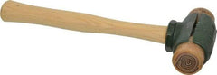 Garland - 2 Lb Head 1-1/2" Face Rawhide Split Head Hammer - 12-1/2" OAL, Wood Handle - Benchmark Tooling