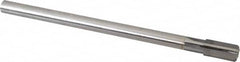 Made in USA - 17/32" Diam, 7/16" Max Diam Straight Shank, 1" Flute Length, Machine Expansion Reamer - Straight Flute, 8" OAL, Right Hand Cut, 6 Flutes, High Speed Steel, Bright Finish - Benchmark Tooling