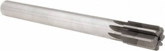 Made in USA - 1-3/16" Diam, 1" Max Diam Straight Shank, 1-3/4" Flute Length, Machine Expansion Reamer - Straight Flute, 11" OAL, Right Hand Cut, 8 Flutes, High Speed Steel, Bright Finish - Benchmark Tooling