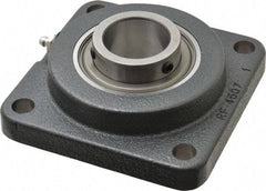 Browning - 1-1/2" ID, 5-1/8" OAL x 5-1/8" OAH 4-Bolt Flange - 4,467 Lb Static Cap, 7,340 Lb Dyn Cap, 4" Btw Mnt Hole Ctrs, Cast Iron - Benchmark Tooling