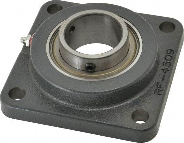 Browning - 1-15/16" ID, 5-5/8" OAL x 5-5/8" OAH 4-Bolt Flange - 5,216 Lb Static Cap, 7,889 Lb Dyn Cap, 4-3/8" Btw Mnt Hole Ctrs, Cast Iron - Benchmark Tooling