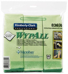 WypAll - Reusable Microfiber Wipes - Packet, 15-3/4" x 15-3/4" Sheet Size, Green - Benchmark Tooling